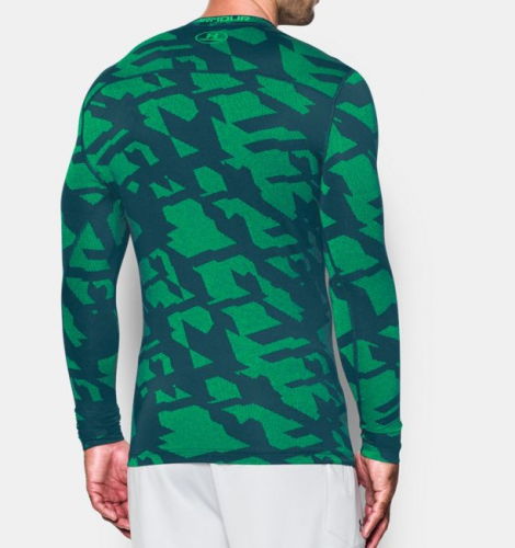 Компресійна футболка Under Armour ColdGear Jacquard Compression Crew Nova Teal купити