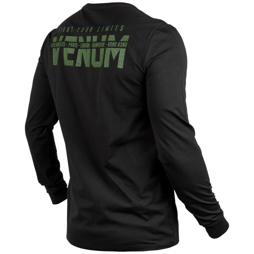 Лонгслів Venum Signature T-shirt Long Sleeves Black Khaki Exclusive оригінал