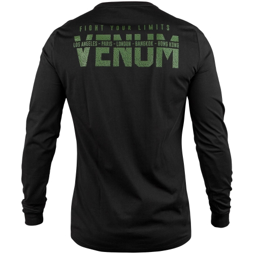 Лонгслів Venum Signature T-shirt Long Sleeves Black Khaki Exclusive купити