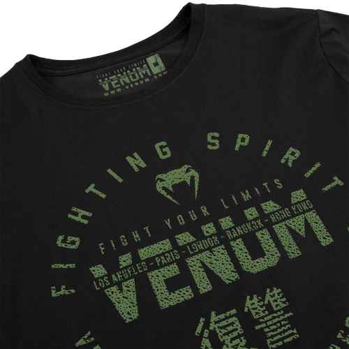 Лонгслів Venum Signature T-shirt Long Sleeves Black Khaki Exclusive фото