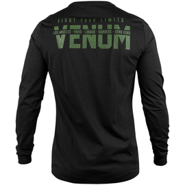 Лонгслив Venum Signature T-shirt Long Sleeves Black Khaki Exclusive, Фото № 2