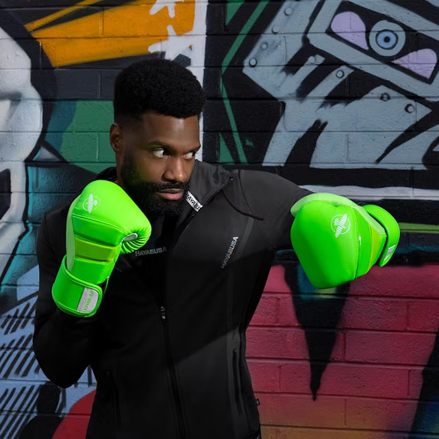 Hayabusa T3 Neon Boxing Gloves Green photo