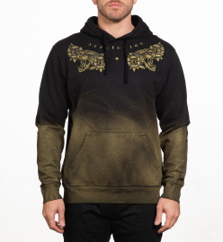 Hoodie Affliction Mystic Prowler Po Hood Black Metallic Waterbase Spray