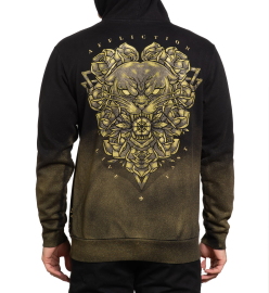 Hoodie Affliction Mystic Prowler Po Hood Black Metallic Waterbase Spray buy