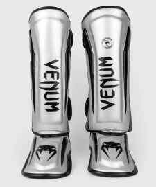 Venum Elite Standup Shinguard Silver Black