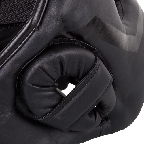 Боксерський шолом Venum Elite Iron Headgear Matte Black де купити