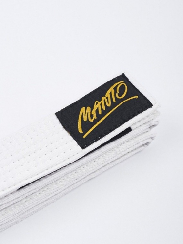 Детский пояс для кимоно MANTO Kids Belt BJJ TAG White цена