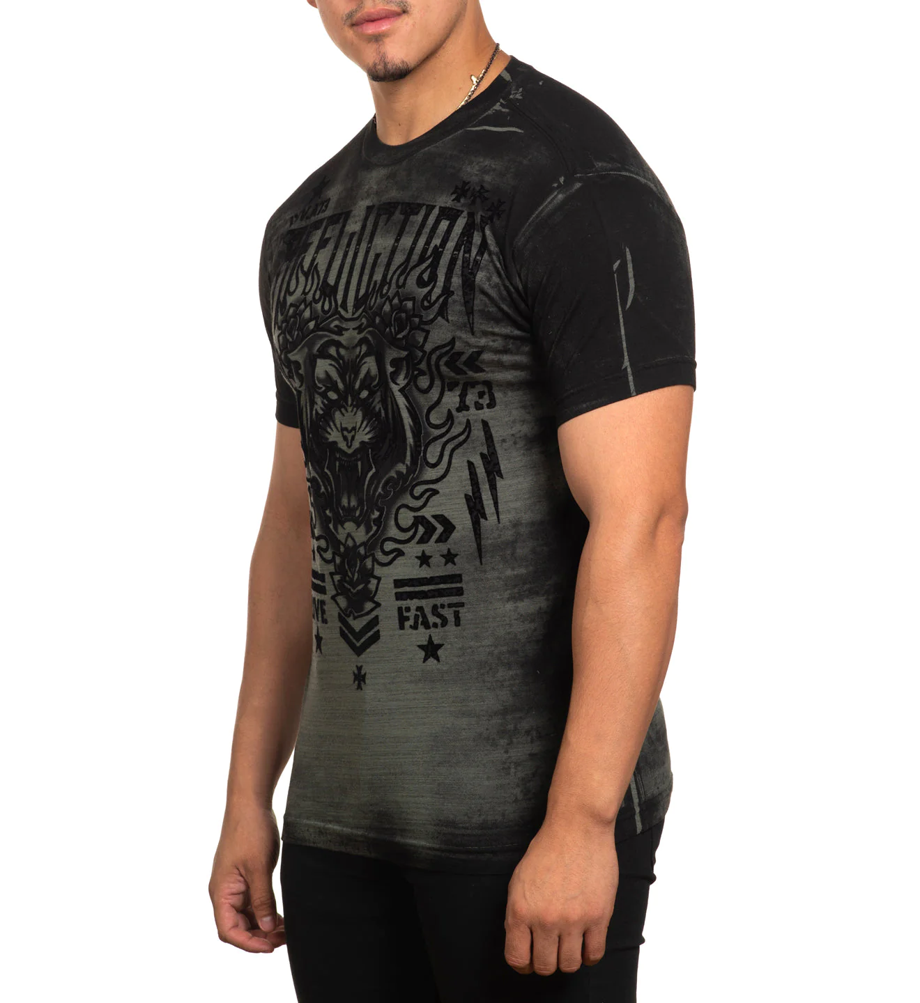 Футболка Affliction Phantom Dawn A25796 Olive фото