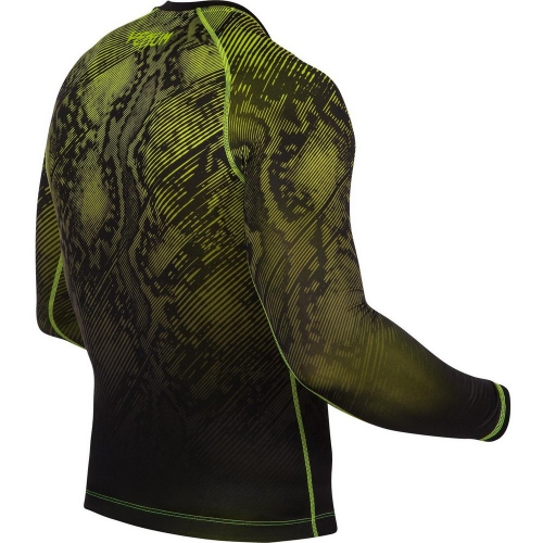 Venum Fusion Compression T-shirt Black Yellow Long Sleeves original