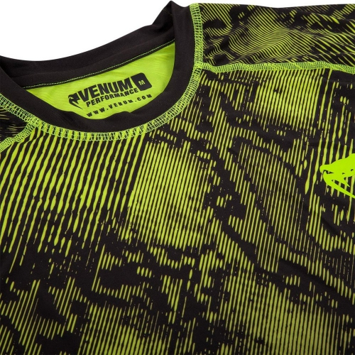 Venum Fusion Compression T-shirt Black Yellow Long Sleeves size
