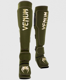 Защита ног Venum Kontact Evo Shinguards Khaki Gold