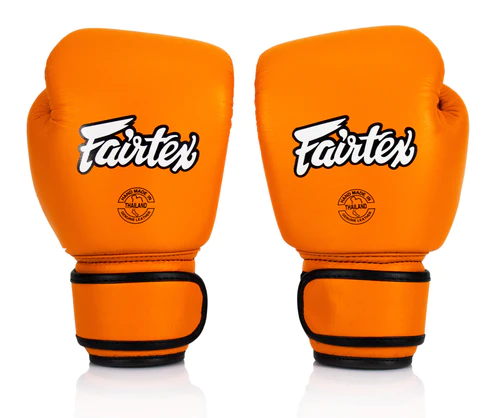 Боксерські рукавиці Fairtex BGV16 Leather Muay Thai Boxing Gloves Orange ціна