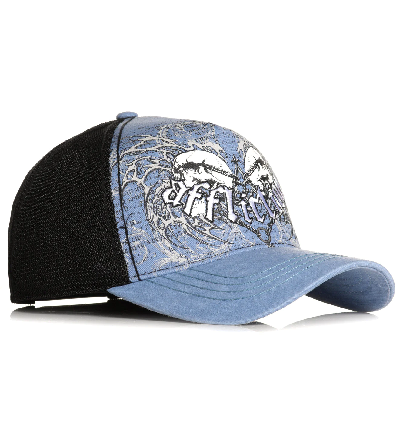 Кепка Affliction Collapse Hat Sky Blue Pigment Dye цена