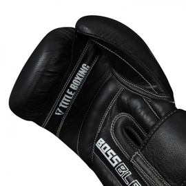 Боксерские перчатки Title Boss Black Leather Bag Gloves , Фото № 3