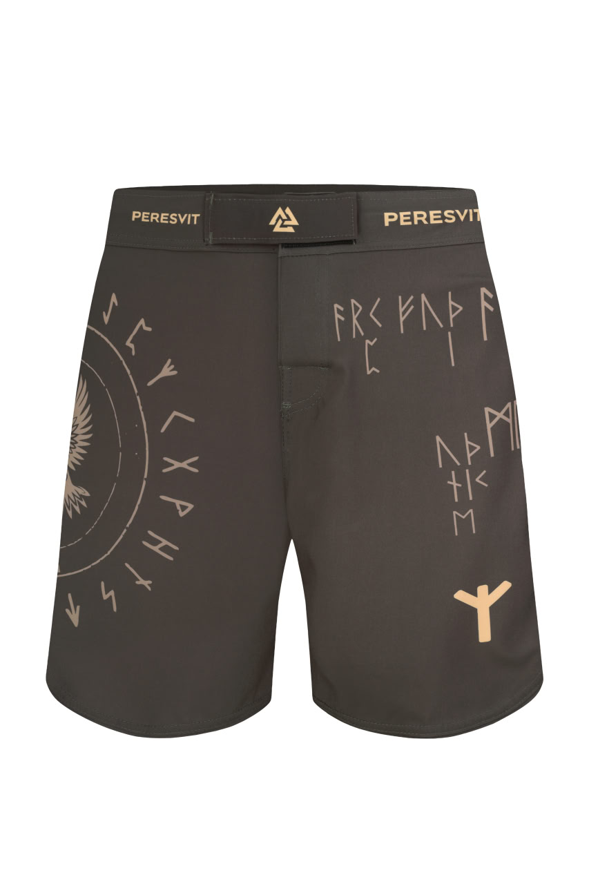 MMA shorts Peresvit Stratum Valhalla Fightshorts Ash Brown
