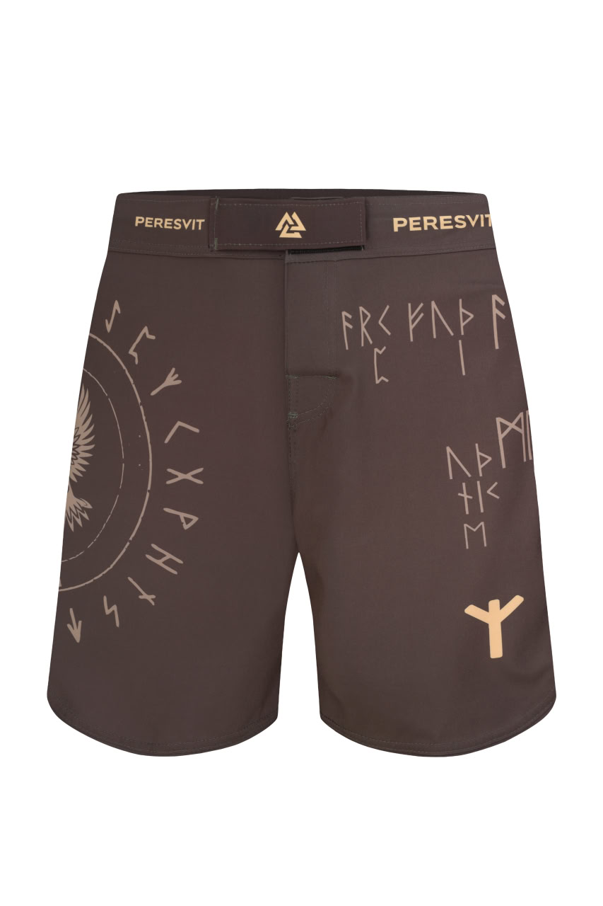 MMA shorts Peresvit Stratum Valhalla Fightshorts Ash Brown