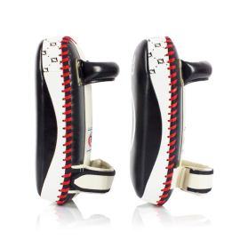 Fairtex Curved Kick Pads Small Black White photo