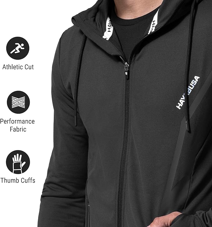 Худі Hayabusa Men’s Zip-Up Performance Hoodie Black фото