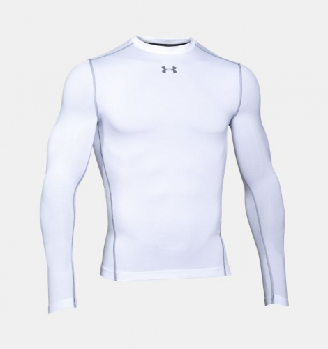 Компрессионная футболка Under Armour ColdGear® Armour Compression Crew Long Sleeve White фото