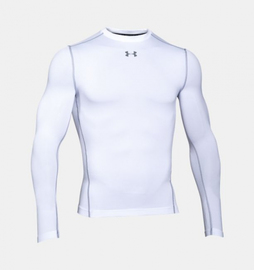 Компрессионная футболка Under Armour ColdGear® Armour Compression Crew Long Sleeve White, Фото № 4