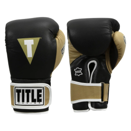 Снарядные перчатки Title Boxing Gel World V2T Bag Gloves Black Gold White
