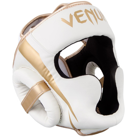 Шлем Venum Elite Headgear White Gold