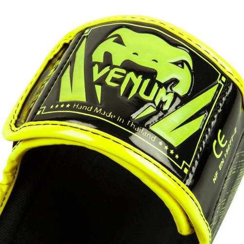 Venum Fusion Shinguards Neo Yellow Black shin guard price