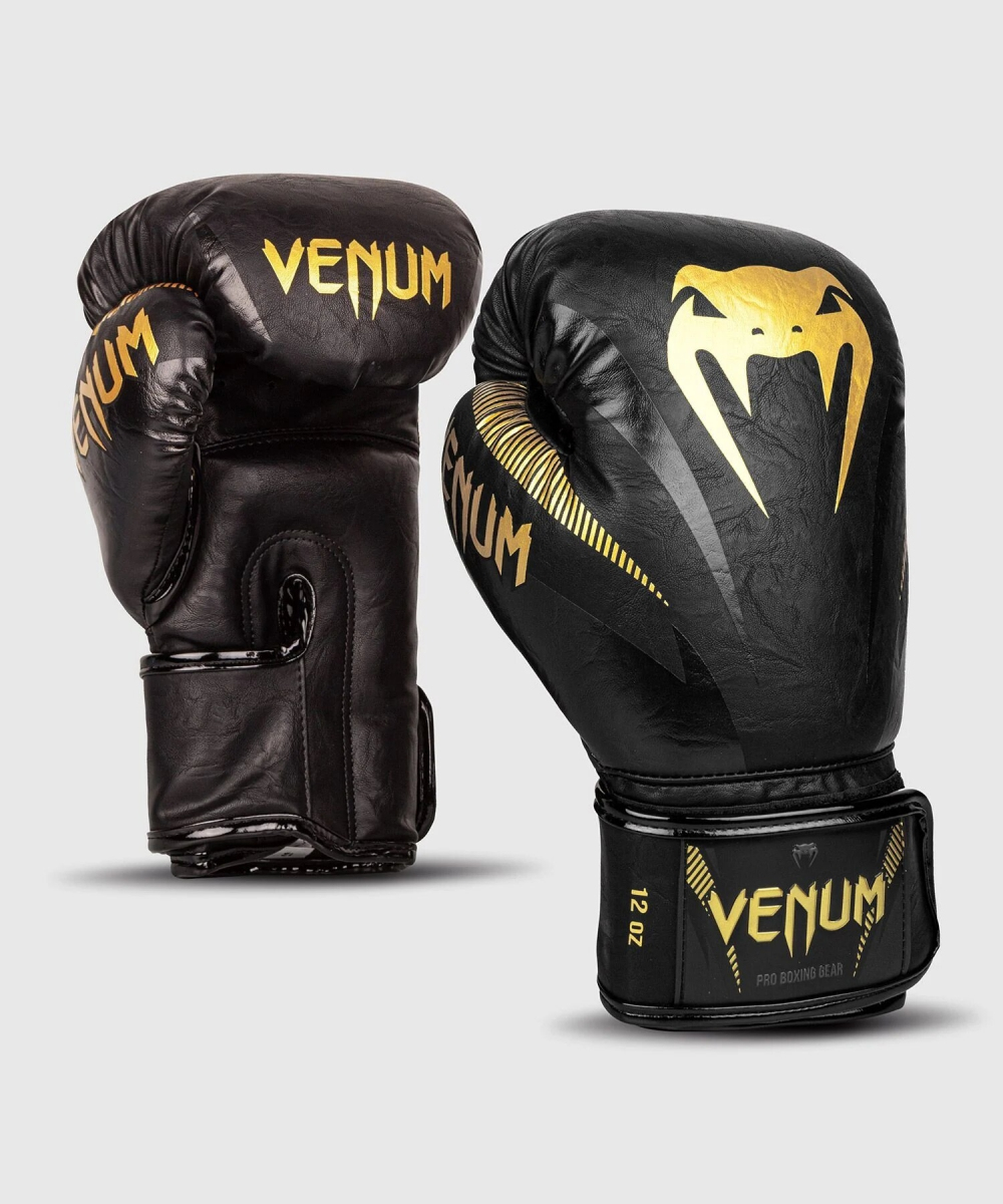 Боксерьскі рукавиці Venum Impact Boxing Gloves Gold Black