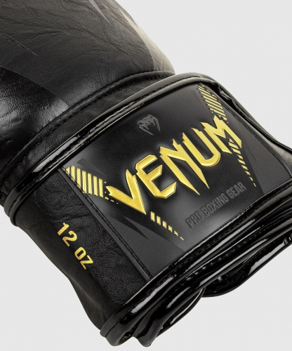 Боксерские перчатки Venum Impact Boxing Gloves Gold Black цена