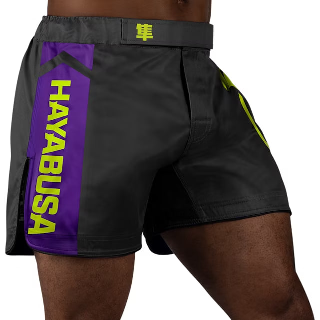 Шорты для MMA Hayabusa Icon Mid-Thigh MMA Shorts Black Neon купить