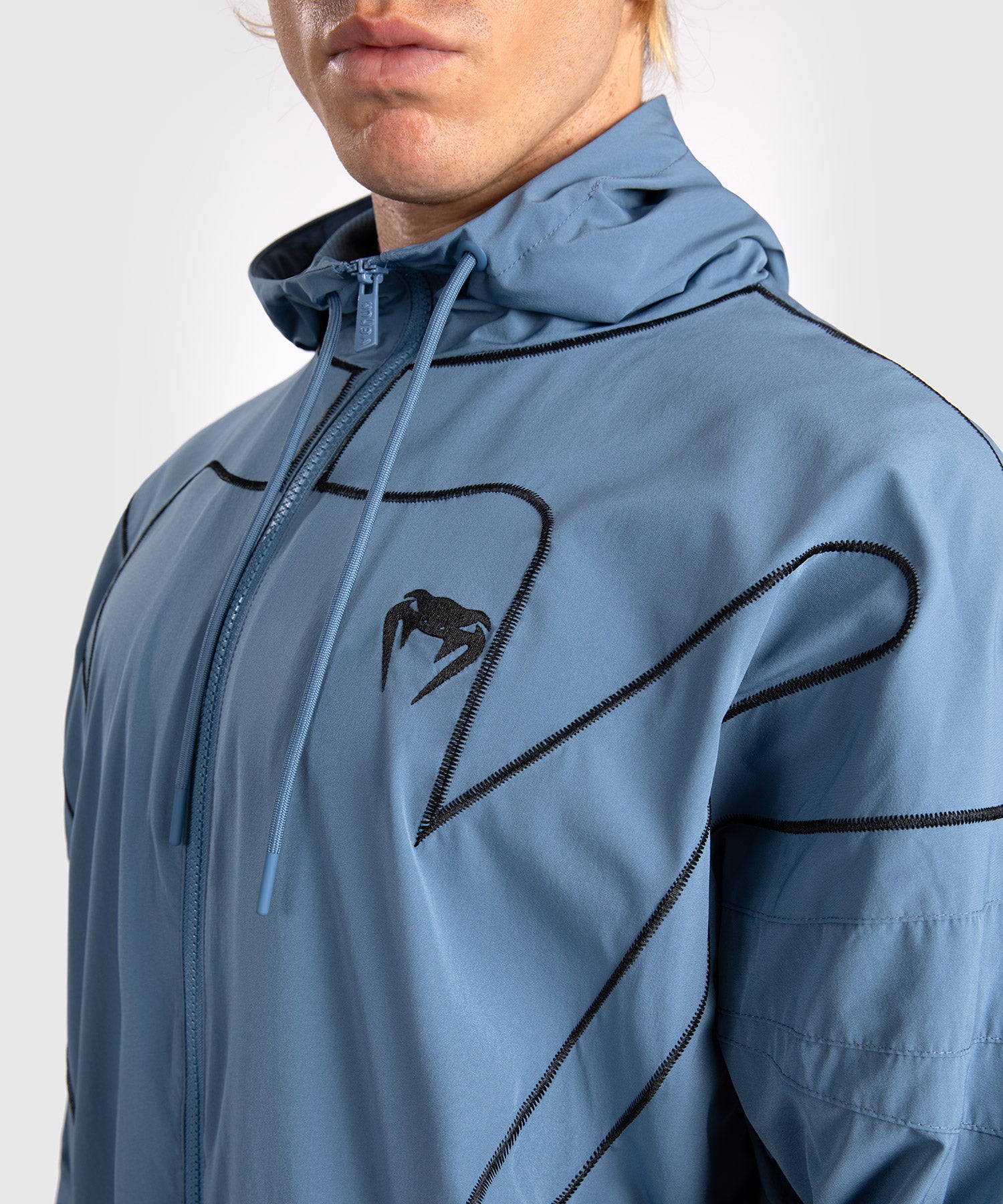Толстовка Venum Attack 90 Hoodie Blue Black фото