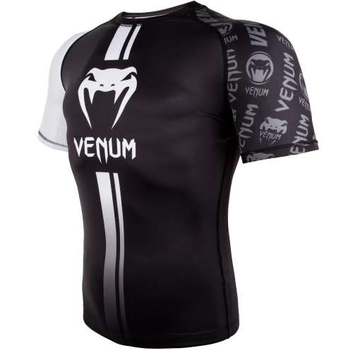 Рашгард Venum Logos Short Sleeves Rashguards Black цена