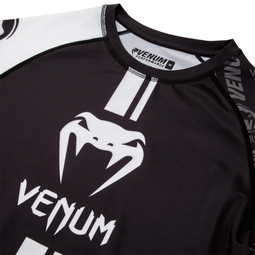 Рашгард Venum Logos Short Sleeves Rashguards Black оригинал