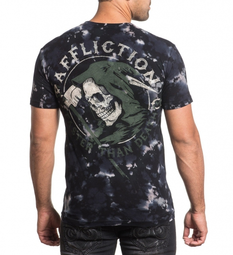 Футболка Affliction Faster Than Death SS Tee Black купити