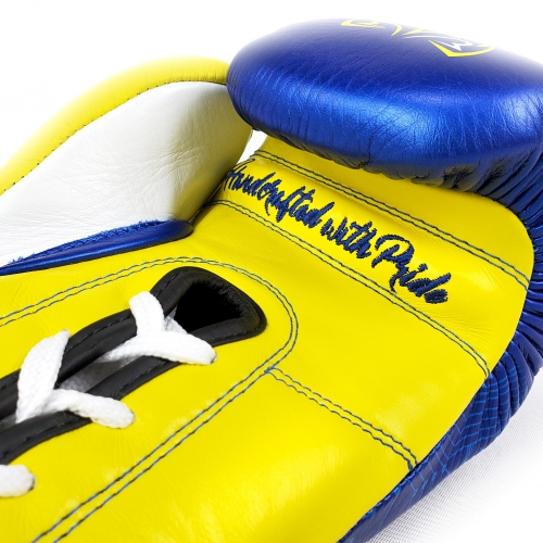 Боксерские перчатки Rival RFX Guerrero Sparring Gloves P4P Edition Blue Yellow цена