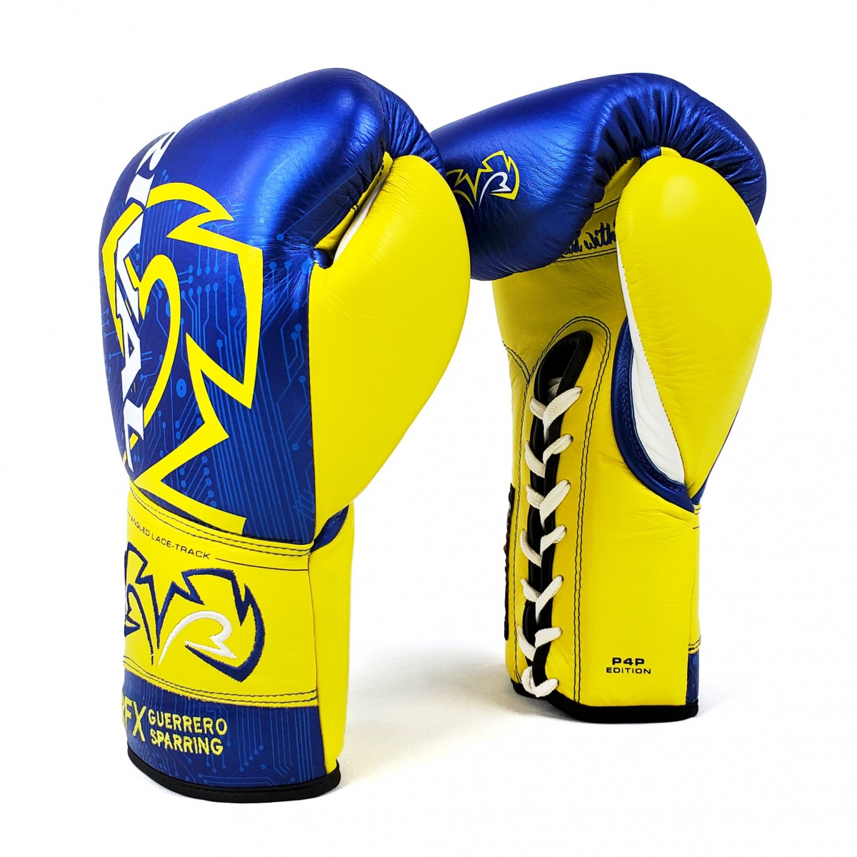 Боксерские перчатки Rival RFX Guerrero Sparring Gloves P4P Edition Blue Yellow