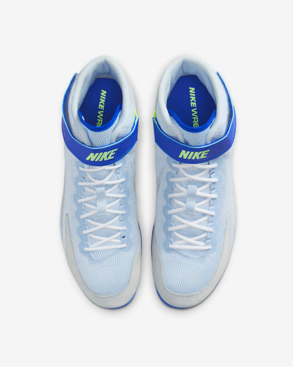 Борцовки Nike Speedsweep 8 Wrestling Shoes Blue Tint Hyper Royal Lime Blast White фото