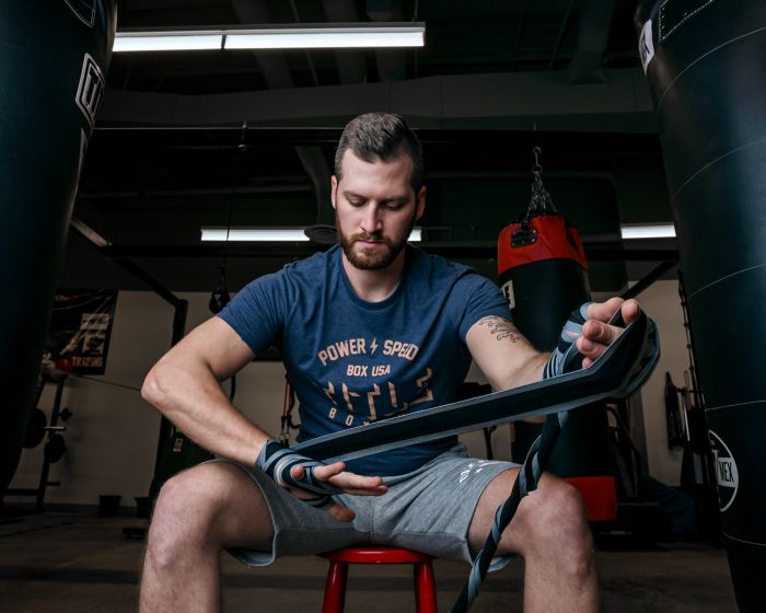 Бинти Title Platinum 180” Semi Elastic Hand Wraps Black Silver фото