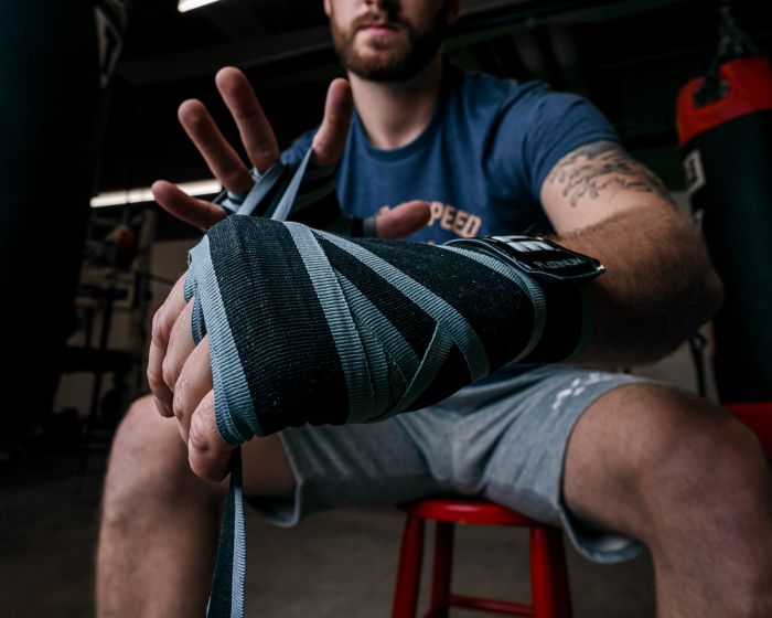 Бинти Title Platinum 180” Semi Elastic Hand Wraps Black Silver купити