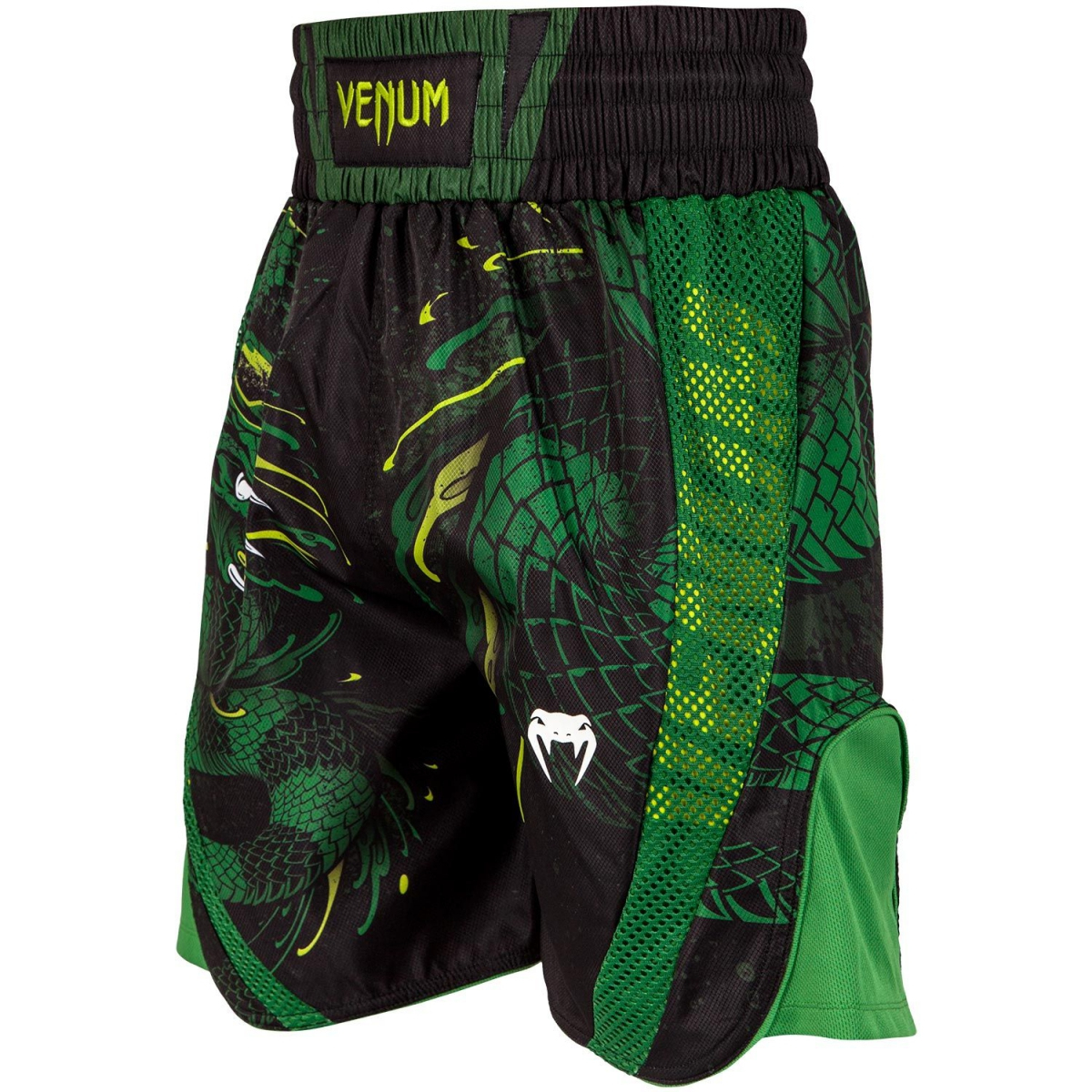Шорты для бокса Venum Green Viper Boxing Shorts Black Green