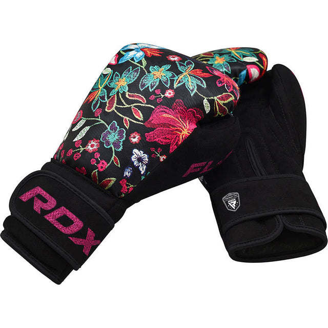 Женские боксерские перчатки RDX FL3 Floral Boxing Gloves Black оригинал
