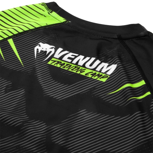 Рашгард Venum Training Camp 2.0 Rashguard Short Black Neo Yellow розмір