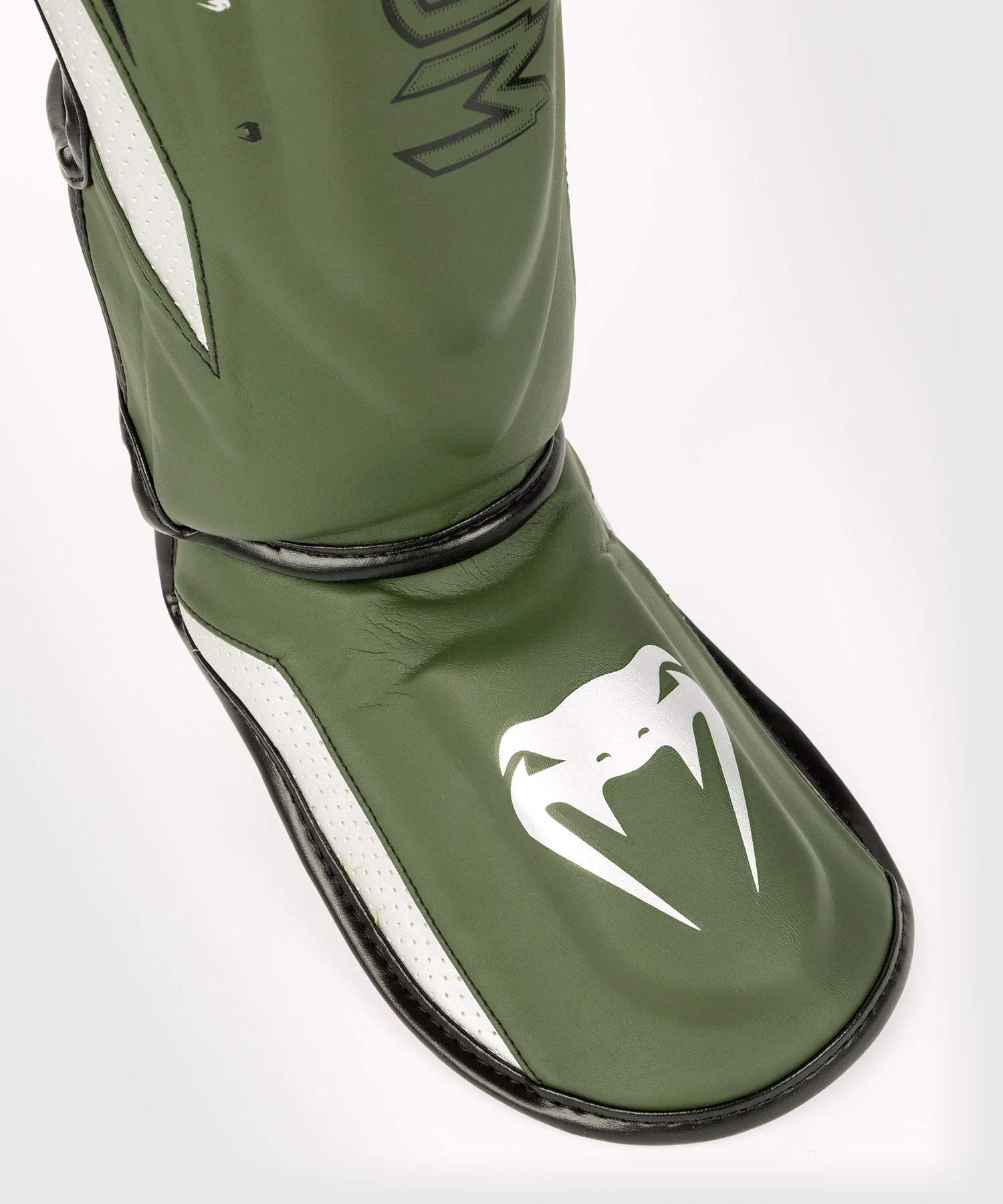 Venum Elite Evo Shinguards Khaki Silver shin guard original