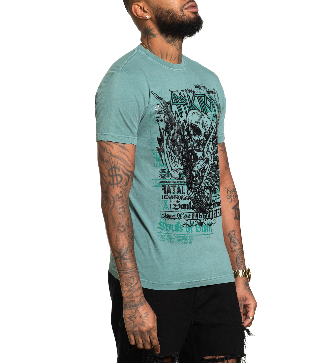 Футболка Affliction Eastvale Mob T-shirt Trellis Pigment Dye ціна