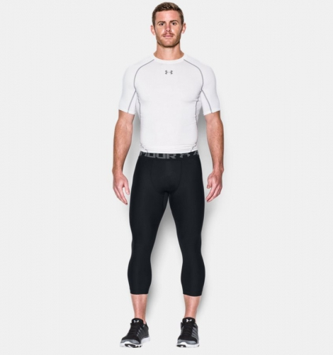 Компрессионные штаны Under Armour Mens HeatGear Armour Compression Leggings Black цена