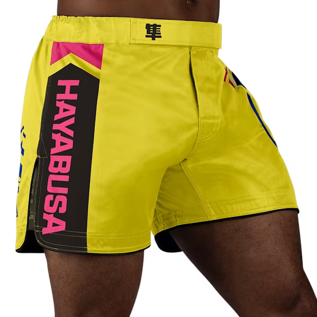 Шорты для MMA Mid-Thigh Icon Fight Shorts Yellow /Blue купить