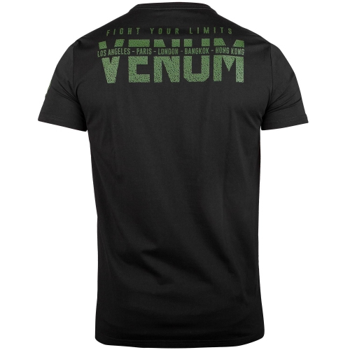 Футболка Venum Signature T-shirt Short Sleeves Black Khaki Exclusive фото