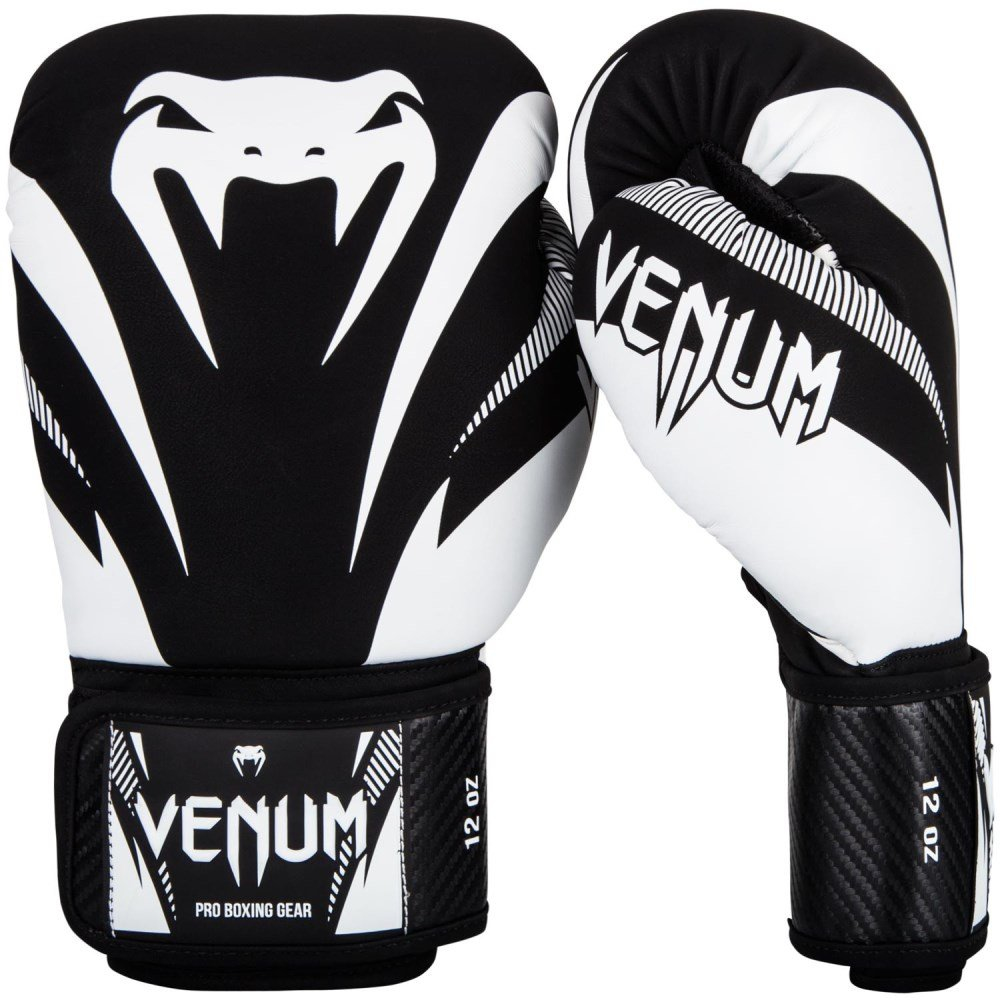 Боксерские перчатки Venum Impact Boxing Gloves Black/White