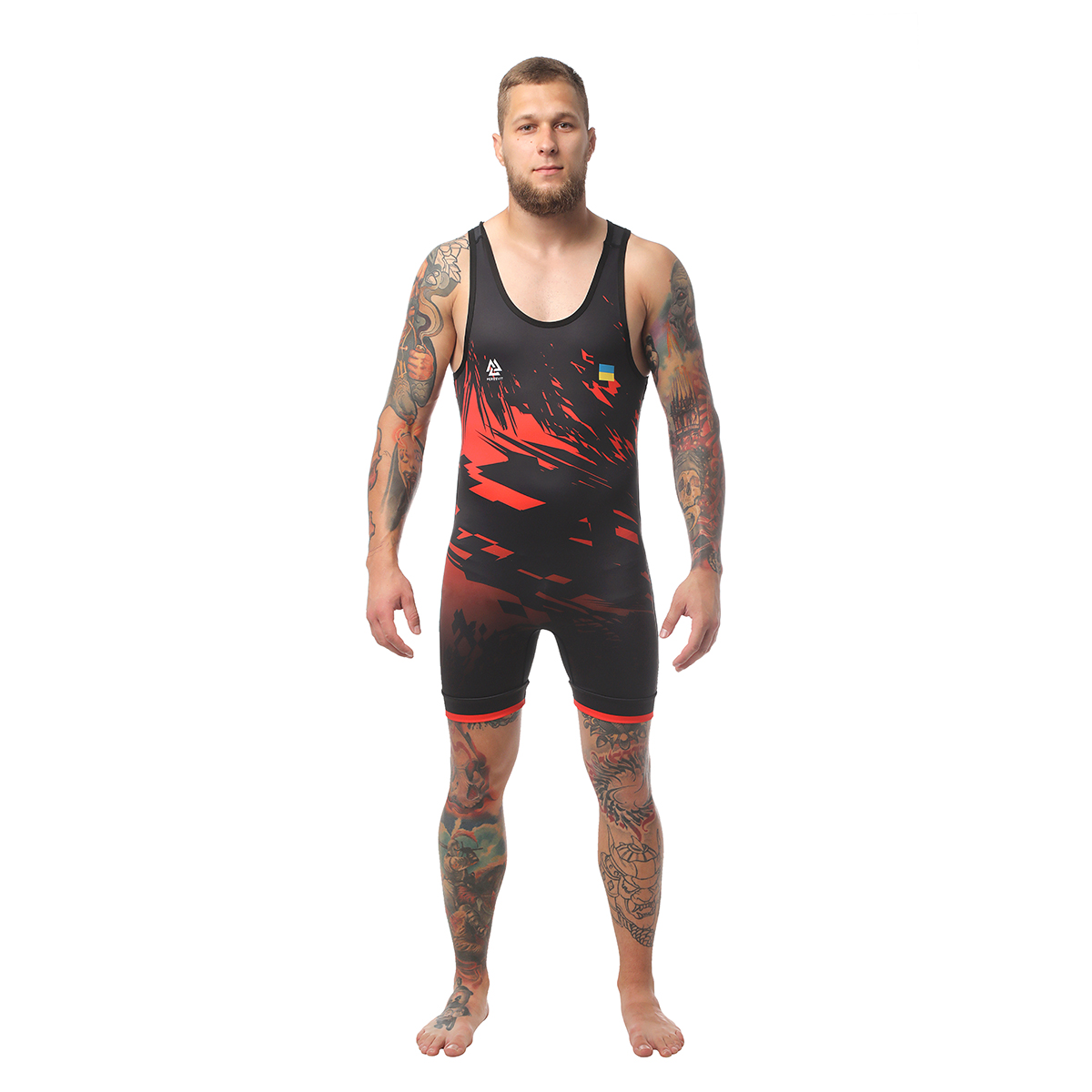 Борцівське трико Peresvit Turmoil Adults Wrestling Singlet Red Black