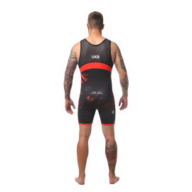 Борцівське трико Peresvit Turmoil Adults Wrestling Singlet Red Black купити